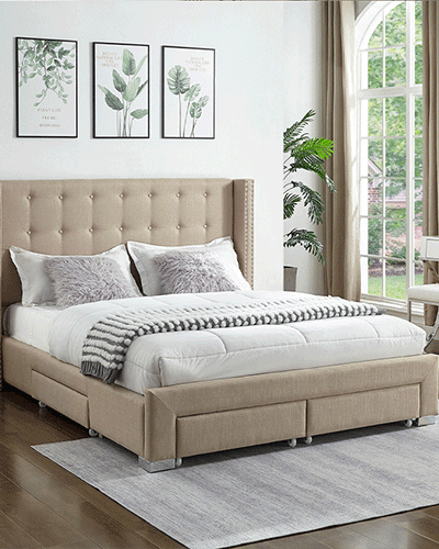 Upholstered bed type three